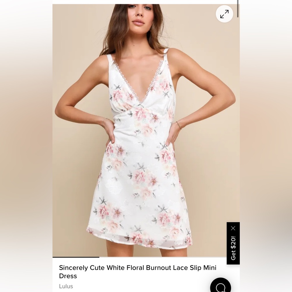 Floral Lace Trim dress
